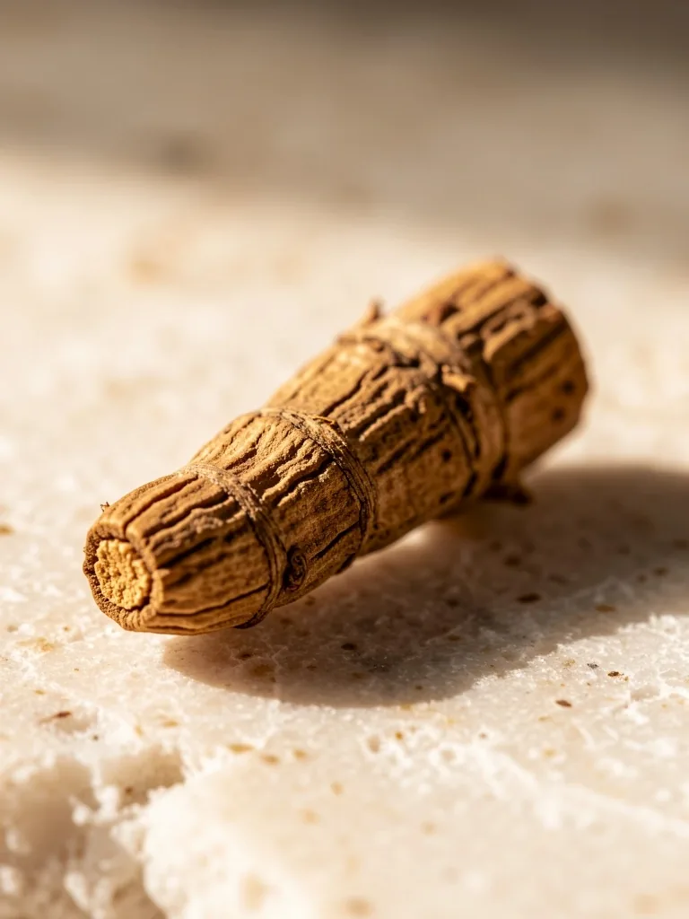 Ashwagandha root macro detail